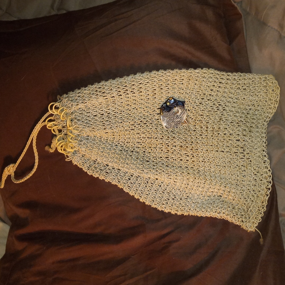 Beach bag fishnet style used for many things